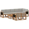 vidaXL Ensemble de canap&eacute;s d'ext&eacute;rieur 9 pcs Naturel et gris clair