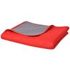 vidaXL Couvre-lit matelass&eacute; double-face Rouge et gris 220x240 cm
