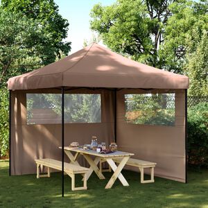 vidaXL Tente de r&eacute;ception pliable escamotable avec 2 parois lat&eacute;rales