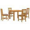vidaXL Ensemble de salle &agrave; manger 5 pc Gris Bois de ch&ecirc;ne massif