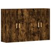 vidaXL Armoires murales 2 pcs ch&ecirc;ne fum&eacute; bois d'ing&eacute;nierie