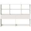 vidaXL T&ecirc;te de lit avec rangement blanc 140 cm bois massif de pin
