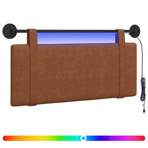 vidaXL T&ecirc;te de lit suspendue Marron PU antique