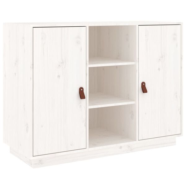 vidaXL Buffet Blanc 100x40x75 cm Bois massif de pin