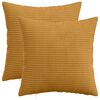 vidaXL Housse de coussin 2 pcs HEERLEN Jaune 30 x 30 cm velours c&ocirc;tel&eacute;