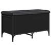 vidaXL Banc de rangement noir 82x42x45 cm bois d'ing&eacute;nierie