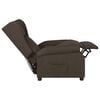 vidaXL Fauteuil inclinable Marron fonc&eacute; Tissu