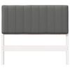 vidaXL T&ecirc;te de lit capitonn&eacute;e Blanc et gris clair 100 cm Pin massif