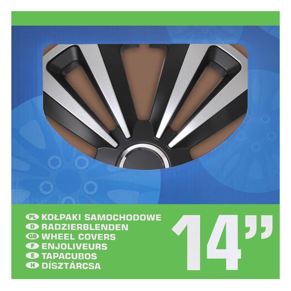 ProPlus Enjoliveurs Terra Argent&eacute; et noir 14" 4 pcs