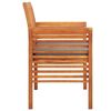 vidaXL Banc de jardin 2 places avec coussin 120cm Bois d'acacia massif