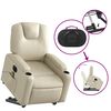 vidaXL Fauteuil inclinable de massage électrique crème similicuir