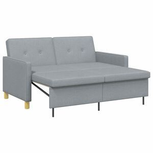 vidaXL Canap&eacute;-lit escamotable Gris clair 154 x 94,5 x 80,5 cm