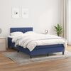 vidaXL Sommier &agrave; lattes de lit avec matelas Bleu 120x200 cm Tissu