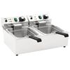 vidaXL Friteuse double électrique Acier inoxydable 20 L 6000 W
