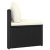vidaXL Salon de jardin 4 pcs avec coussins R&eacute;sine tress&eacute;e Noir