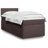vidaXL Sommier &agrave; lattes de lit avec matelas Marron fonc&eacute; 90x190 cm