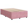 vidaXL Sommier &agrave; lattes de lit avec matelas rose 120x190 cm velours