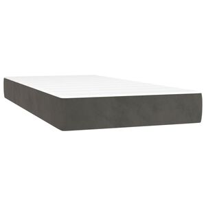 vidaXL Matelas de lit &agrave; ressorts ensach&eacute;s Gris fonc&eacute; 90x190x20 cm