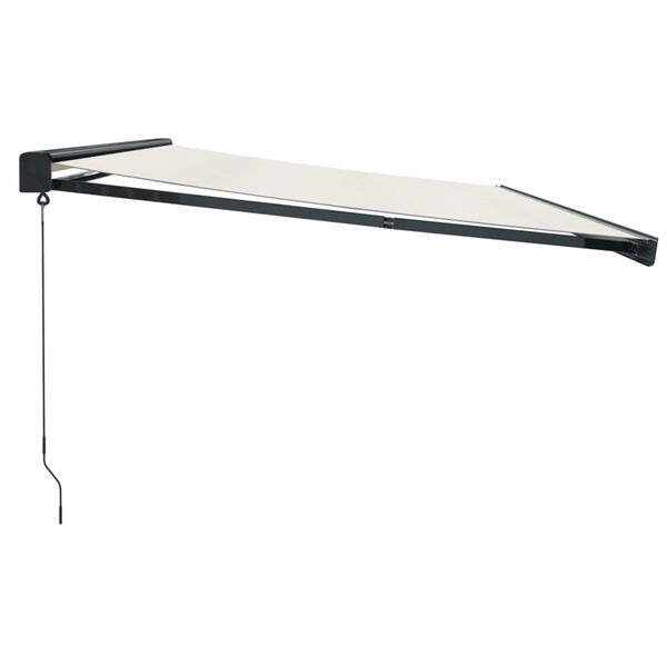 vidaXL Auvent r&eacute;tractable cr&egrave;me 5x3 m tissu et aluminium