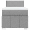 vidaXL Sommier &agrave; lattes de lit avec matelas Gris clair 90x200 cm Tissu
