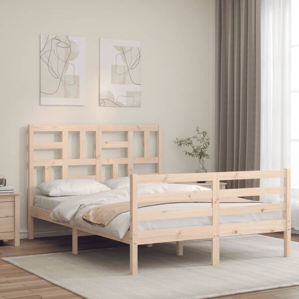 vidaXL Cadre de lit sans matelas bois massif