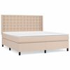 vidaXL Sommier &agrave; lattes de lit avec matelas Cappuccino 160x200 cm