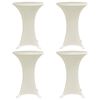 vidaXL Housses &eacute;lastiques de table &Oslash; 60 cm Cr&egrave;me 4 pcs
