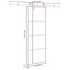 vidaXL Porte coulissante avec kit de quincaillerie 76x205 cm Verre ESG