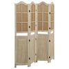 vidaXL Cloison de s&eacute;paration 4 panneaux Marron 140x165 cm Tissu