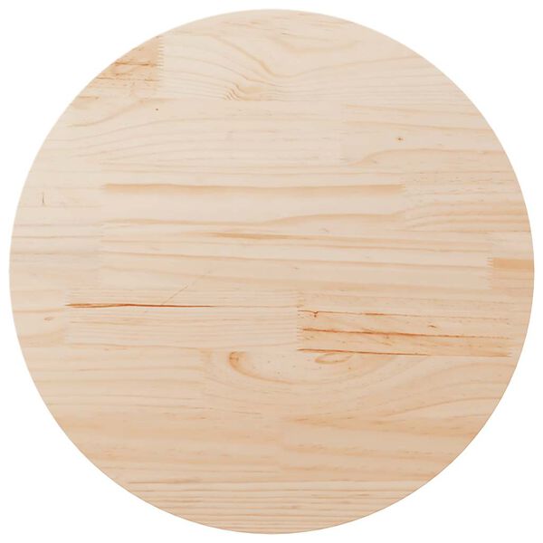 vidaXL Dessus de table Ø90x2,5 cm Bois de pin massif