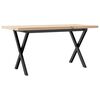vidaXL Table basse cadre en X 90x40x45,5cm bois de pin massif et acier