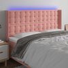 vidaXL T&ecirc;te de lit &agrave; LED Rose 183x16x118/128 cm Velours