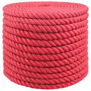 vidaXL Corde en Jute 24 mm Rouge Jute 100% Tossa