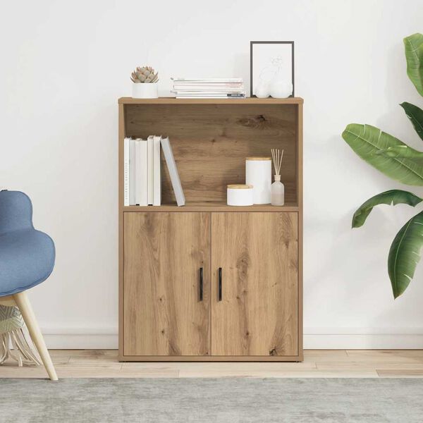 vidaXL Biblioth&egrave;que ch&ecirc;ne artisanal 60x24x85 cm bois d'ing&eacute;nierie