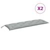 vidaXL Coussins de banc de jardin lot de 2 gris clair m&eacute;lang&eacute; tissu