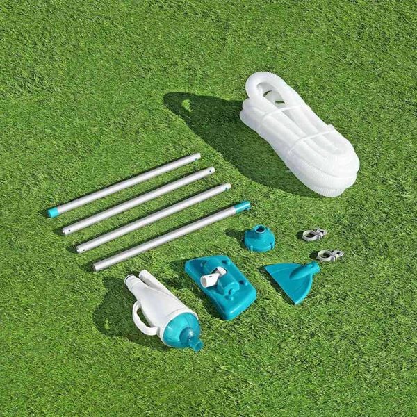 Best Way Aspirateur de piscine Bleu et Blanc 224 x 3 x 3 cm Plastique