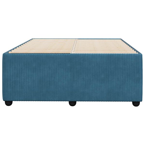 vidaXL Cadre de lit sans matelas bleu 120x190 cm velours