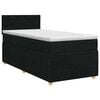 vidaXL Lit boxspring avec matelas Noir 80 x 200 cm Tissu