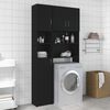 vidaXL Armoire de salle de bain Noir 32x25,5x190 cm Bois d'ingénierie