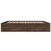 vidaXL Cadre de lit sans matelas ch&ecirc;ne marron 200x200 cm