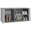 vidaXL Armoire à chaussures Sonoma gris 100x35x45 cm Bois d'ingénierie