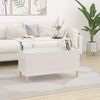 vidaXL Table basse Blanc brillant 90x44,5x45 cm Bois d'ing&eacute;nierie