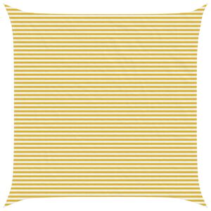 vidaXL Voile d'ombre Jaune et blanc 6 x 6 m HDPE
