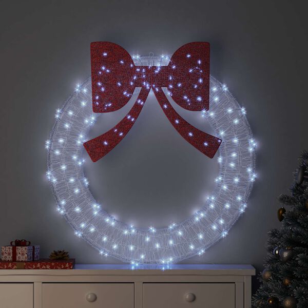 vidaXL Couronne avec 150 LED Blanc froid 120 cm Acrylique