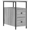 vidaXL Table de chevet sonoma gris 30x60x60 cm bois d'ing&eacute;nierie