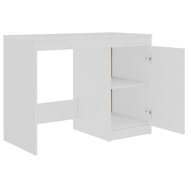 vidaXL Bureau Blanc 100x50x76 cm Bois d'ing&eacute;nierie