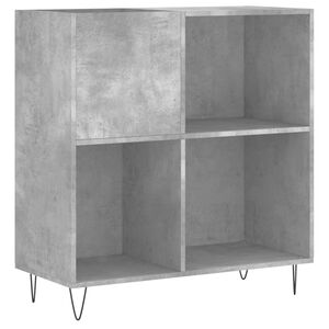vidaXL Armoire &agrave; disques gris b&eacute;ton 84,5x38x89 cm bois d'ing&eacute;nierie