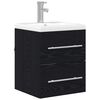 vidaXL Meuble de Lavabo de Salle de Bain Ch&ecirc;ne noir 41 x 38,5 x 48 cm