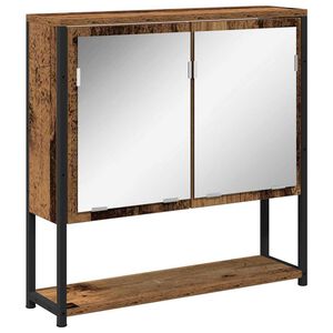 vidaXL Armoire Miroir Bois ancien 60 x 16 x 60 cm Bois d'ing&eacute;nierie