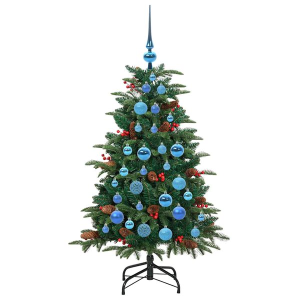 vidaXL Sapin de No&euml;l artificiel Vert 120 cm PVC, m&eacute;tal et plastique